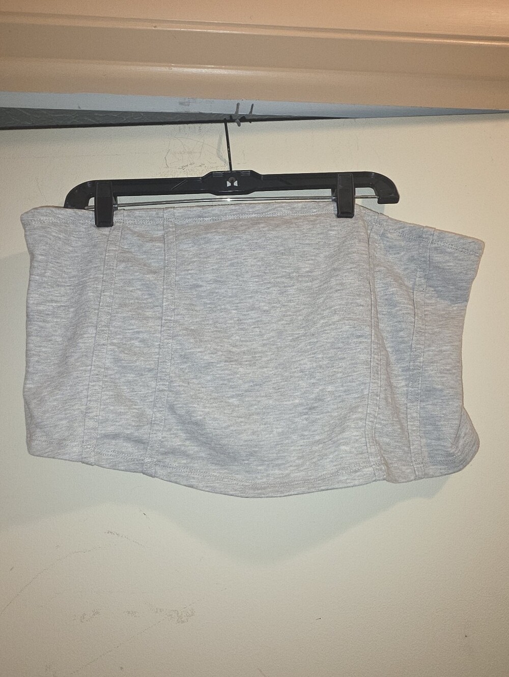 No Boundaries Cropped Tube Top W 2x Heather Grey